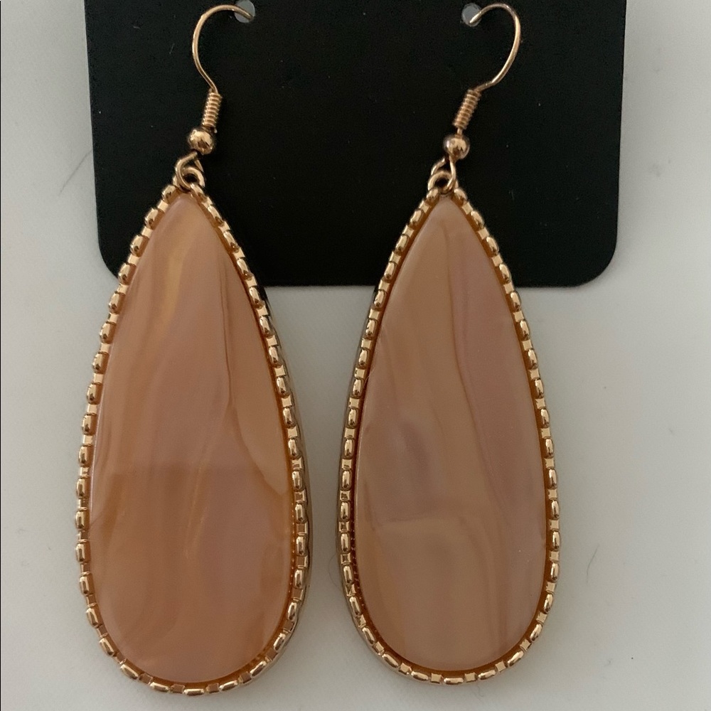 Coral/Rose Gold Earrings
